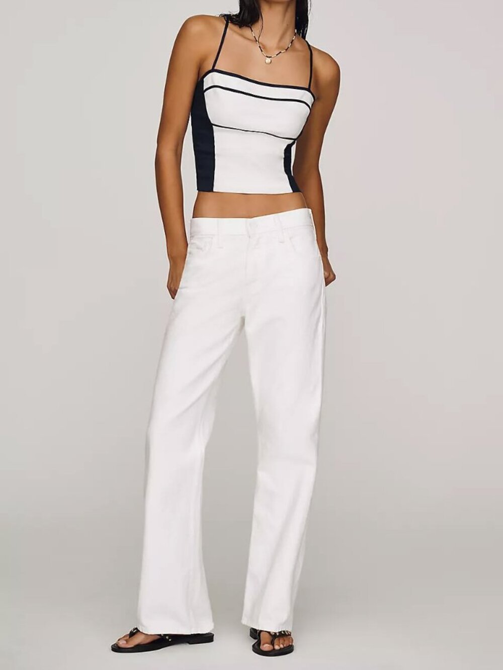 MOTHER superior The Bookie Skimp in Picket Fence Sz 32